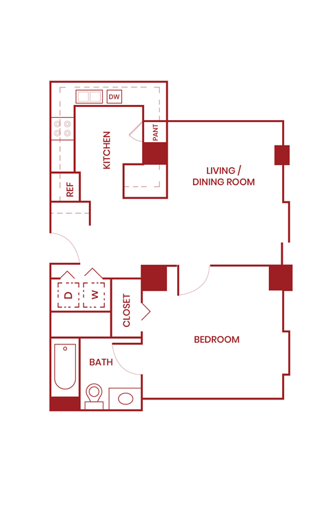a floor plan of a bedroom apartment